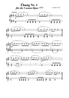 Übung Nr.1 für Klavier, Op.777