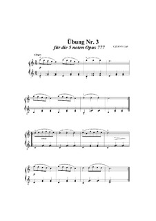 Übung Nr.3 für Klavier, Op.777