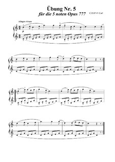Übung Nr.5 für Klavier, Op.777