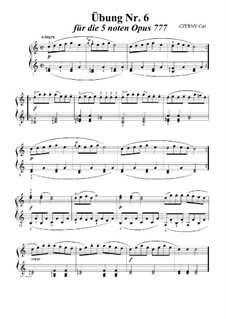 Übung Nr.6 für Klavier, Op.777