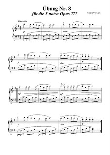 Übung Nr.8 für Klavier, Op.777