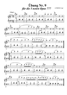 Übung Nr.9 für Klavier, Op.777