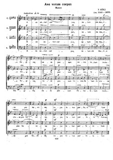 Ave verum corpus: Vocal score by William Byrd
