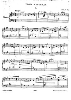 Drei Mazurkas, Op.79: Drei Mazurkas by César Cui