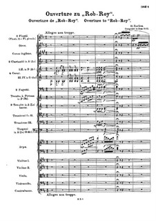 Rob-Roy. Ouvertüre, H.54: Vollpartitur by Hector Berlioz