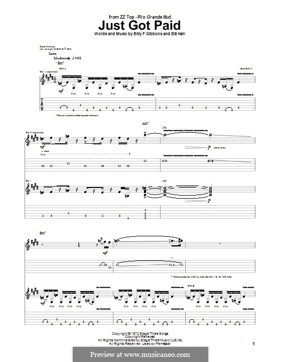 Zz Top Just Got Paid Tab Pdf Download Free Software
