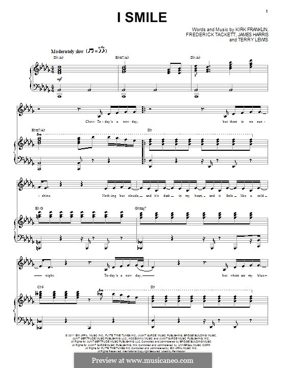 I Smile (Kirk Franklin) por F. Tackett, J. Harris, T. Lewis em músicaNeo