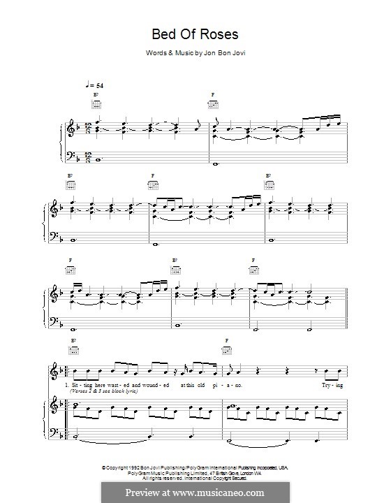 Bed of Roses (Bon Jovi) por J.B. Jovi Partituras on músicaNeo