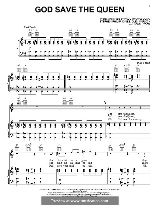 God save the queen sex pistols lyrics