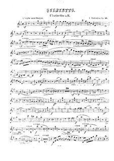 Квинтет для фортепиано и духовых инструментов (Партия кларнета), Op.55