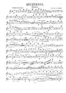 Квинтет для фортепиано и духовых инструментов (Партия флейты), Op.55