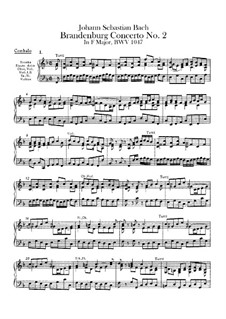 Бранденбургский концерт No.2 фа мажор – Партия клавесина, BWV 1047