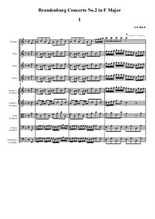 Бранденбургский концерт No.2 фа мажор, часть I