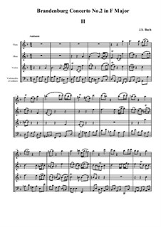 Бранденбургский концерт No.2 фа мажор, часть II