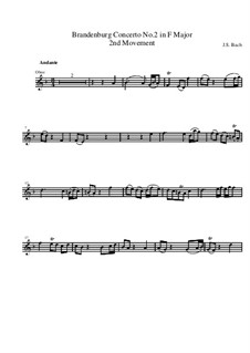 Бранденбургский концерт No.2 фа мажор. Часть II – Партия гобоя, BWV 1047
