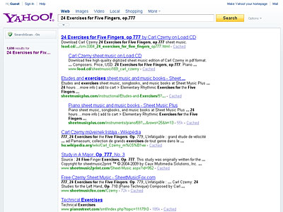 Yahoo search 