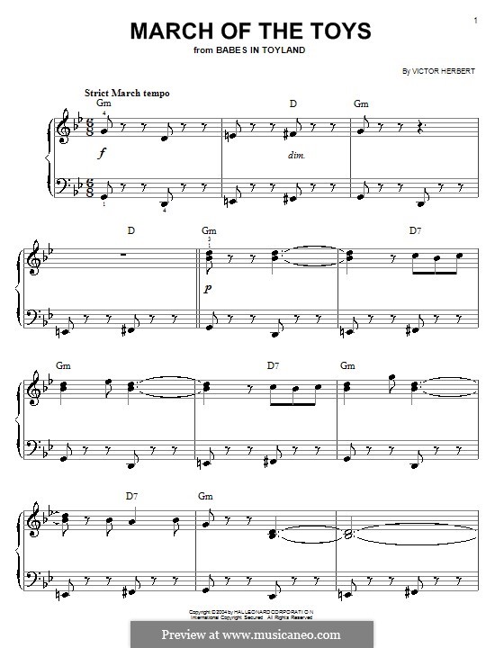 March of the Toys: For piano by Victor Herbert