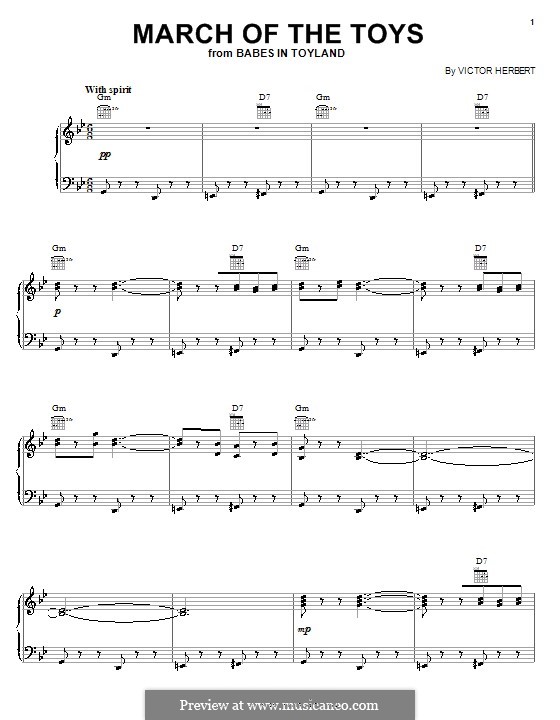 March of the Toys: For voice and piano (or guitar) by Victor Herbert