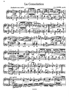 La consolation, Op.62 Craw 212: For piano by Jan Ladislav Dussek