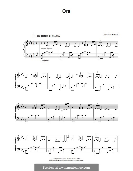 Ora: For piano by Ludovico Einaudi