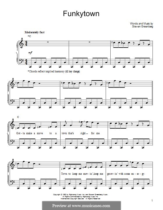 Vocal-instrumental version: For easy piano by Steven Greenberg