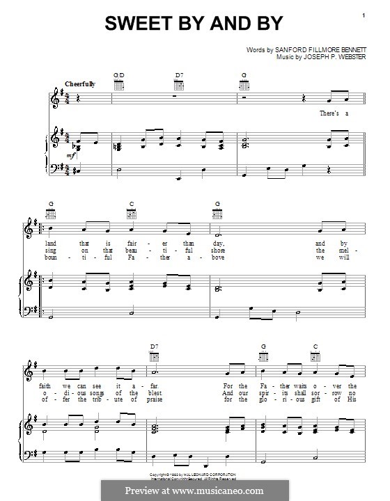 Sweet By and By: For voice and piano (or guitar) by Joseph Philbrick Webster