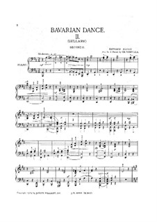 Three Bavarian Dances, Op.27: No.2 Lullaby, for piano four hands by Edward Elgar