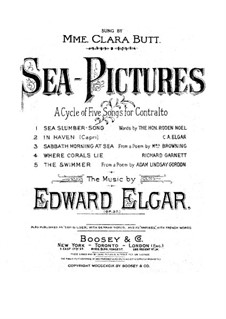 Sea Pictures, Op.37: Piano-vocal score by Edward Elgar