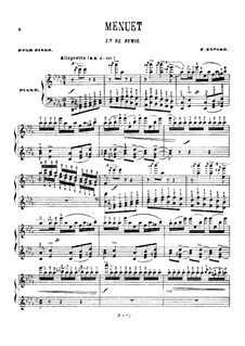 Minuet in D Flat Major, Op.20: Minuet in D Flat Major by Felipe Espino