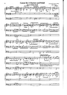 Canon and Double Fugue on 'B-A-C-H': Canon and Double Fugue on 'B-A-C-H' by Friedrich August Helfer