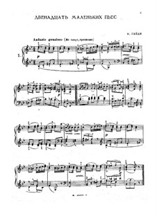 Twelve Short Pieces: Complete set by Joseph Haydn