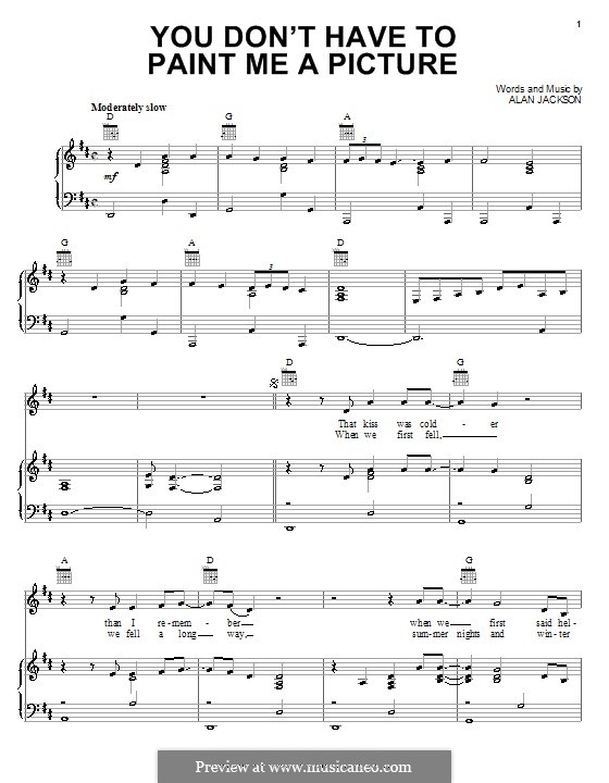 You Don't Have to Paint Me a Picture by A. Jackson on MusicaNeo