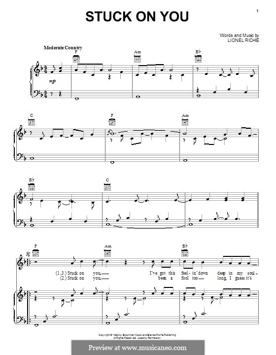 Stuck On You - Piano Solo - Digital Sheet Music