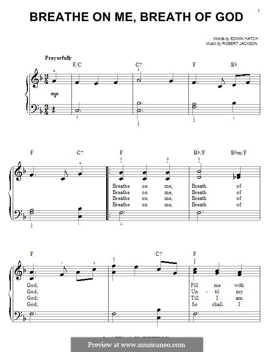 Breathe on Me, Breath of God: For piano by Robert Jackson
