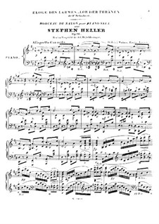 Salon Piece on 'L'éloge des larmes' by F. Schubert, Op.36: Salon Piece on 'L'éloge des larmes' by F. Schubert by Stephen Heller