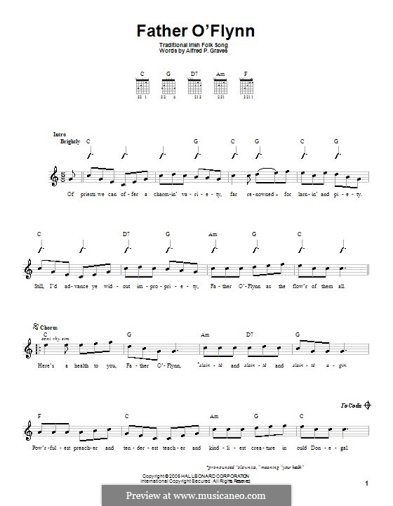 Father O'Flynn: For guitar (with strumming patterns) by Albert Phelps Graves