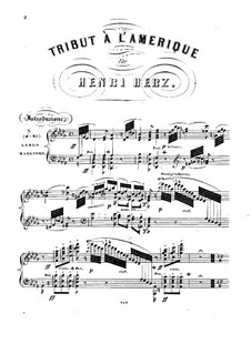 Tribute à l'Amerique. Notturno et Polka de concert, Op.161: For piano by Henri Herz