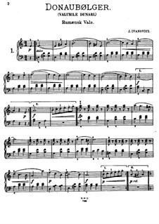 Waves of the Danube: For piano by Ion Ivanovici