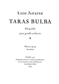 Taras Bulba, JW 6/15: Version for piano four hands by Leoš Janáček