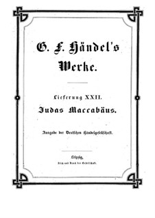 Judas Maccabaeus, HWV 63: Full score by Georg Friedrich Händel