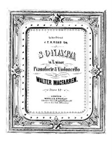 Sonata for Cello and Piano in E Minor: Sonata for Cello and Piano in E Minor by Walter Macfarren