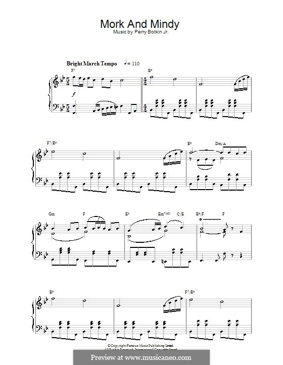 Mork and Mindy: For piano by Perry Botkin Jr.