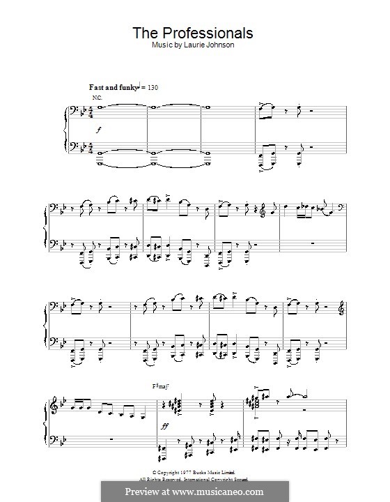 Theme from The Professionals: For piano by Laurie Johnson