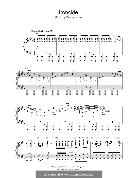 Ironside: For piano by Quincy Jones