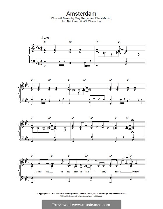 Amsterdam (Coldplay) by C. Martin, G. Berryman, J. Buckland, W