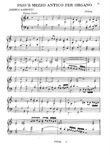 Pass'e Mezzo Antico per Organo: Pass'e Mezzo Antico per Organo by Andrea Gabrieli