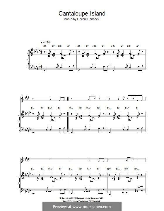Cantaloupe Island Chord Chart - Cantaloupe Island Sheet Music Direct.