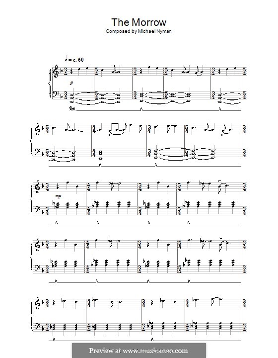 The Morrow From Gattaca By M Nyman Sheet Music On Musicaneo
