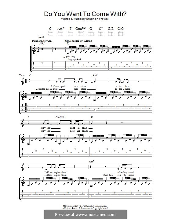 Do You Want to Come with?: For guitar with tab by Stephen Fretwell