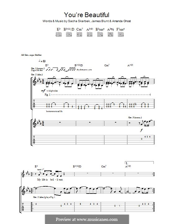You're Beautiful by A. Ghost, James Blunt, S. Skarbek on